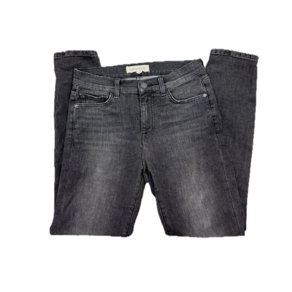 *EUC* Current/Elliott Skinny Denim | 27 | Black Rinse / Distressed "Cardiff"